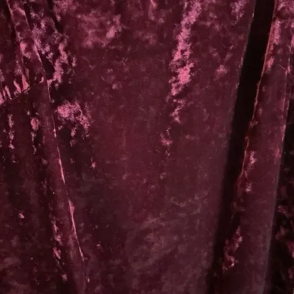 SHEIN Cranberry Crushed Velvet Plus Size 3x Gown Dress Formal Holiday Wedding - Picture 10 of 15